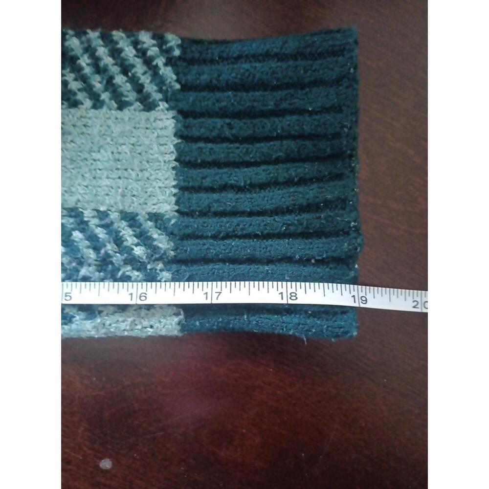 FULL TILT Wavy Checker Sweater Large Green  Y2K 90s Retro Size Medium - Picture 9 of 9